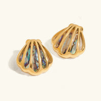 [LOVE LUCKY]Nixie Gold Seashell Earrings