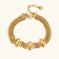 [LOVE LUCKY]Kathleen Layered Chain Gold Bracelet