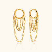 [LOVE LUCKY]Alaina Link Chain Hoops