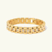 [LOVE LUCKY]Gold Watchband Bracelet