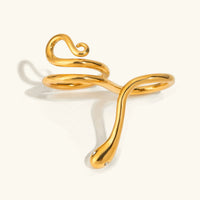 [LOVE LUCKY]Gemmie Golden Snake Ring