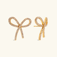 [LOVE LUCKY]Dannah Diamond Bow Tie Earrings