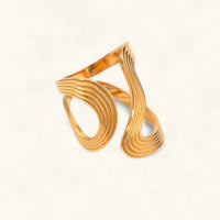 [LOVE LUCKY]Vivi Twisted Band Gold Ring