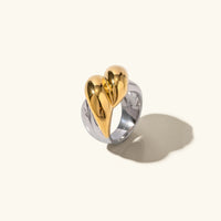 [LOVE LUCKY]Fatima Two Tone Ring