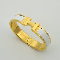 [LOVE LUCKY]H WHITE BRACELET