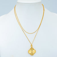 [LOVE LUCKY]CLOVER 25MM PEDANT NECKLACE GOLD