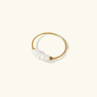 [LOVE LUCKY]Magnolia Freshwater Pearl Gold Ring