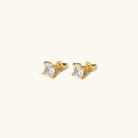 [LOVE LUCKY]March Solitaire Gold Earrings