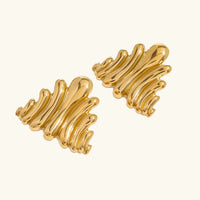 [LOVE LUCKY]Nora Ripple Gold Earrings