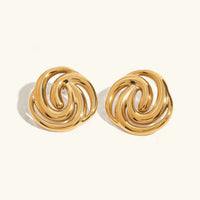 [LOVE LUCKY]Janice Triple Spiral Gold Earrings