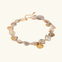 [LOVE LUCKY]Aquamarine Seashell Necklace