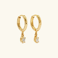 [LOVE LUCKY]Shayla Hammered Diamond Hoops