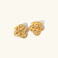 [LOVE LUCKY]Ainsley Floral Gold Earrings