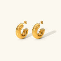 [LOVE LUCKY]Natalia Chunky Gold Hoops
