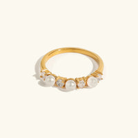 [LOVE LUCKY]Keisha Diamond Pearl Ring