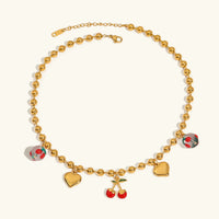 [LOVE LUCKY]Kai Gold Cherry Necklace