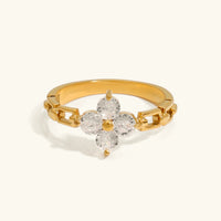 [LOVE LUCKY]Clestine Diamond Petal Ring