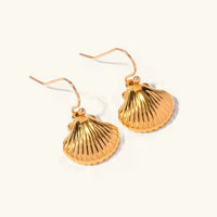 [LOVE LUCKY]Breeze Gold Seashell Earrings