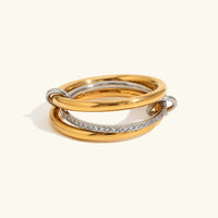 [LOVE LUCKY]Chastity Diamond Ring Stack