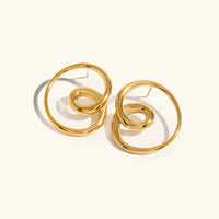 [LOVE LUCKY]Angelique Golden Twist Earrings