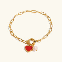 [LOVE LUCKY]Tanya Heart Pearl Bracelet
