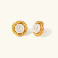 [LOVE LUCKY]Aqua Freshwater Pearl Earrings