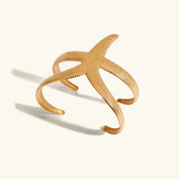 [LOVE LUCKY]Annika Gold Starfish Cuff