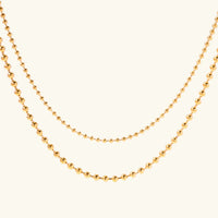 [LOVE LUCKY]Layered Ball Chain Necklace