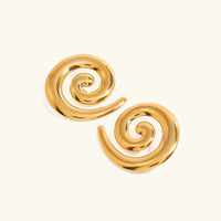 [LOVE LUCKY]Zarya Spiral Gold Earrings