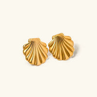 [LOVE LUCKY]Bayside Gold Seashell Earrings