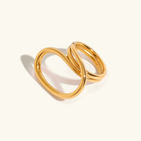 [LOVE LUCKY]Meri Contemporary Gold Ring