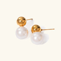 [LOVE LUCKY]Nautica Dome Pearl Earrings