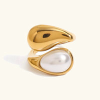 [LOVE LUCKY]Mara Amber Pearl Ring