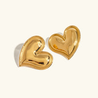 [LOVE LUCKY]Liora Gold Heart Earrings