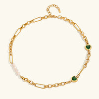 [LOVE LUCKY]Maddison Pearl Chain Gold Necklace