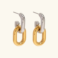 [LOVE LUCKY]Taylor Two Tone Double Hoops