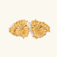 [LOVE LUCKY]Rafaela Sculpted Petal Gold Earrings