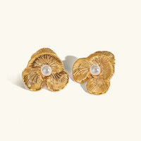 [LOVE LUCKY]Klara Floral Pearl Earrings