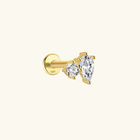 [LOVE LUCKY]Kate Flat Back Diamond Stud