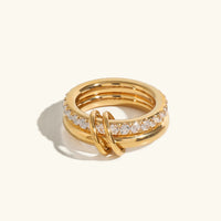 [LOVE LUCKY]Alison Stacked Diamond Ring