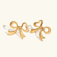 [LOVE LUCKY]Carissa Gold Bowtie Earrings