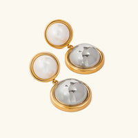 [LOVE LUCKY]Avery Pearl Dome Earrings