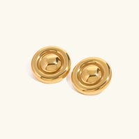 [LOVE LUCKY]Summers Gold Button Earrings