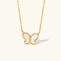 [LOVE LUCKY]Flutterby Mother of Pearl Necklace