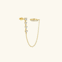 [LOVE LUCKY]Audra Chain Cuff Earring