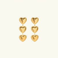 [LOVE LUCKY]Aimee Gold Heart Earrings
