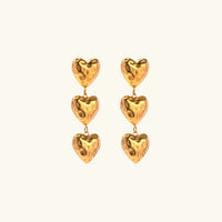 [LOVE LUCKY]Heather Heart Gold Earrings