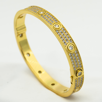 [LOVE LUCKY]LOVE BRACELET 6.1MM DIAMOND-PAVED 10 BIG DIAMONDS