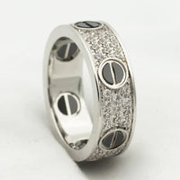 [LOVE LUCKY]LOVE RING 5.5MM DIAMONDS PAVED CERAMIC