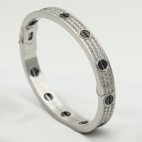 [LOVE LUCKY]LOVE BRACELET 6.1MM DIAMOND-PAVED CERAMIC